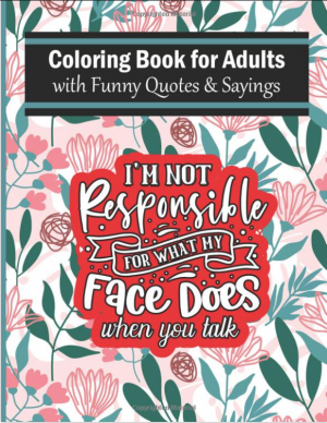 Adult Colouring Book with funny words